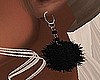 Black Fur Earrings