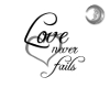 Love Never Fails Decal