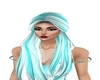 Teal Waterfall hair