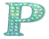 teal mix letter P