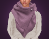 Lilac Button Scarf