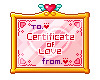Certificate of Love