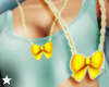 {frill} Bow Necklace Yel