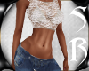 PF LACE JEANS TOP FLARE