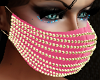 Pink Gold Studs Mask