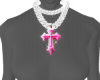 Cross Neon Pink Chain