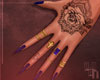 ""Tattoo Nails -Blue