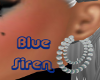 Blue Siren Hoop Earrings