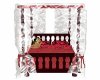 Red Pose Canopy Bed