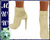 Cream Holiday Booties