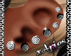 Swirl Earrings Blk/White