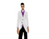 suit jacket white purple