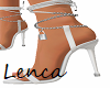 Locked white heels