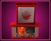 red rose fireplace