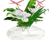 flowers in white vase