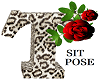 Leopard Rose Letter T