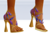 Gold/Rainbow Petal heels