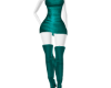 Ocean-Aqua Velvet Outfit
