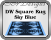 DW Sky Blue Square Rug