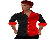 BlackRed DressShirt Male