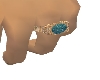 LL-Gold Teal lace ring