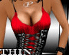 Red PVC Corset Fit