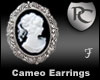 Black Cameo Earrings