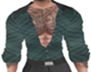 Green Open Shirt / Tats