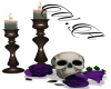 Rose/Skull Candle