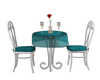 Teal/White Table for 2