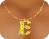 [DF] E gold necklace