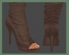 Open Toe Boots Brown