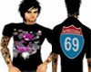 Hot 69 Emo T-shirt Male