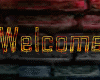 Welcome Fire wall sign