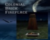 Colonial Brick Fireplace
