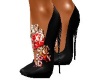 BLACK AND ROSES SHOES