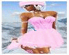 pink mini dress ruffles