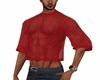 RED SHEER HALF TEE