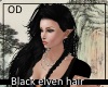 (OD) Black elven hair