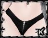 |K| Black Zipper Panties