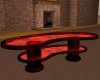 (H)Red and black table