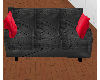 [69] black and red sofa