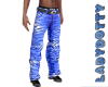 Blue tiger pants couple