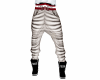 white & red pants