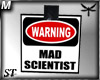 Mad Scientist Back Sign