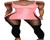 PINK DRESS BLACK HOSE