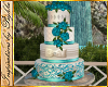 I~Teal Rose Wedding Cake