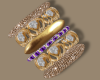 Gold Bangles Amethyst