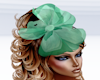 Aqua Hair Flower Hat
