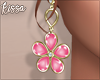 ! Flower Earrings Pink